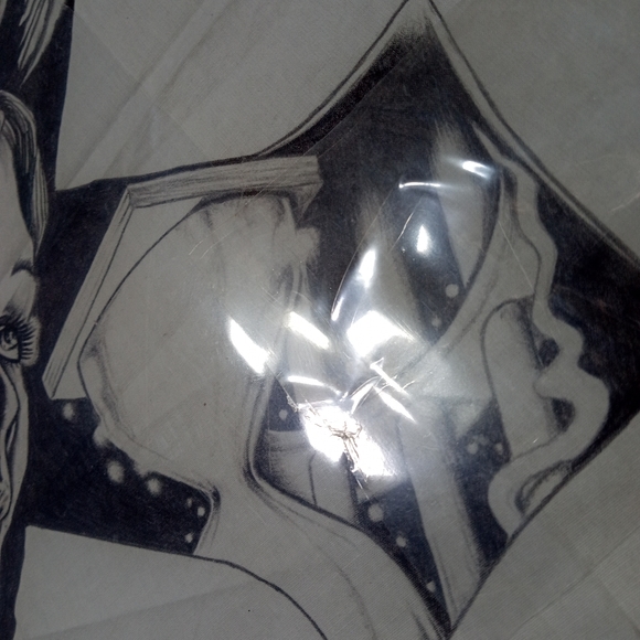 Prison art. Hanky. Done with pen and ink. 14" x 14" - Picture 4 of 6